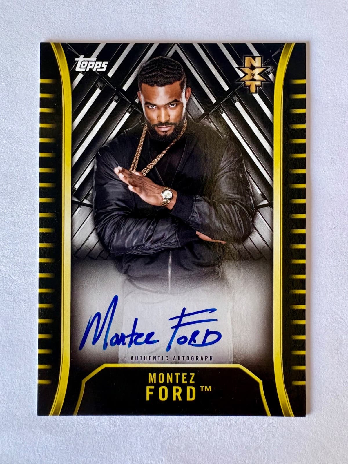 2018 Topps WWE Montez Ford Autograph Card #A-MF NXT Wrestling Auto