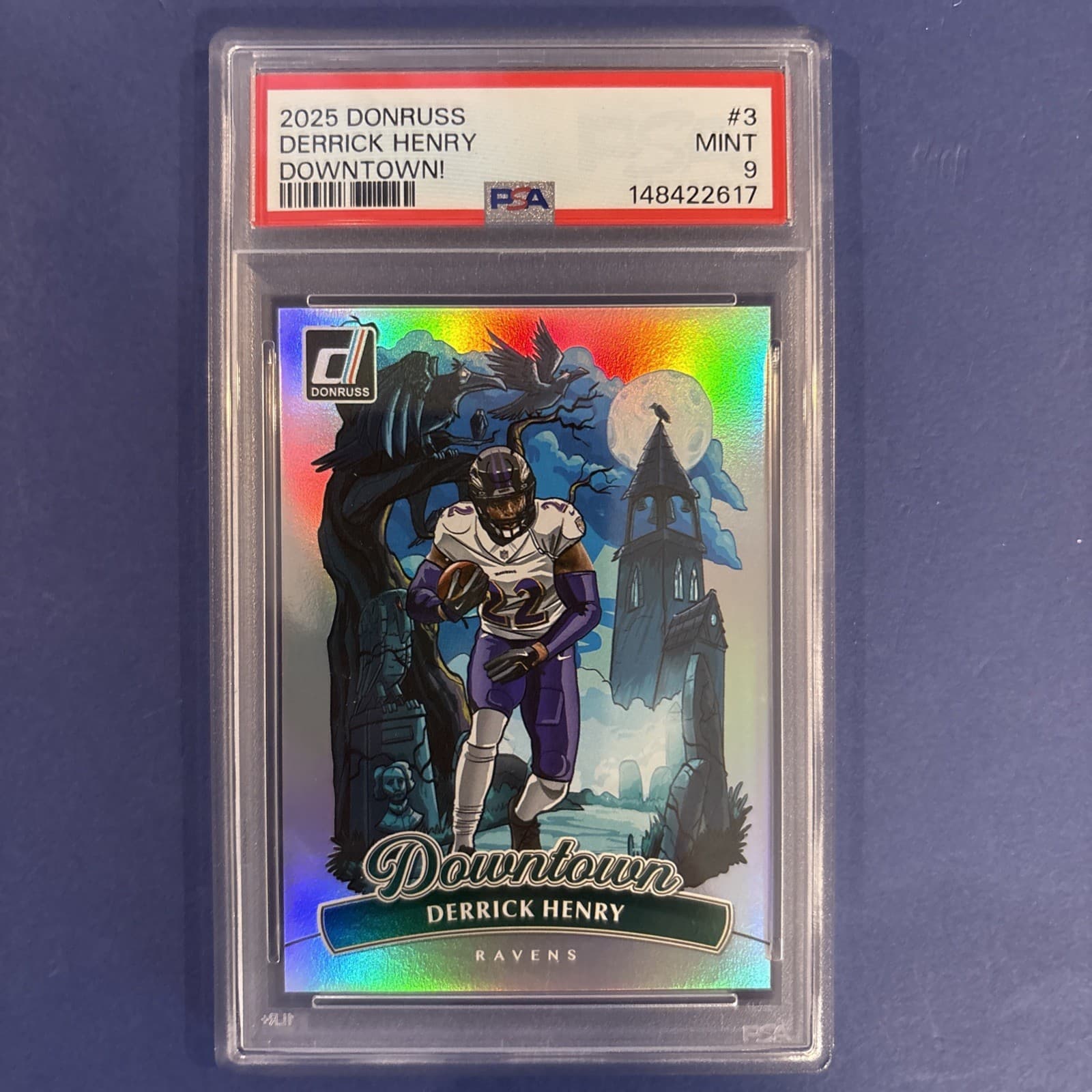 2025 Panini Donruss Downtown Derrick Henry #3 Insert PSA 9 Ravens