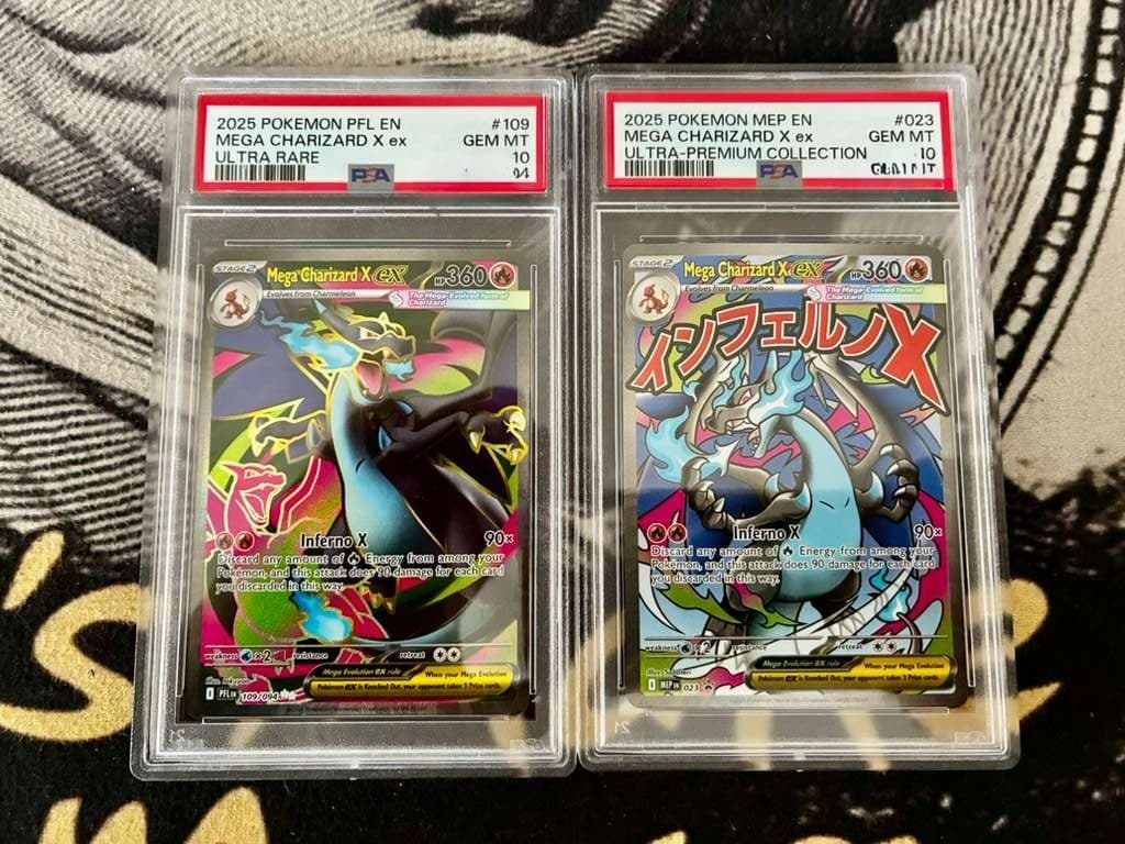 Mega Charizard psa 10 graded pokemon card lot