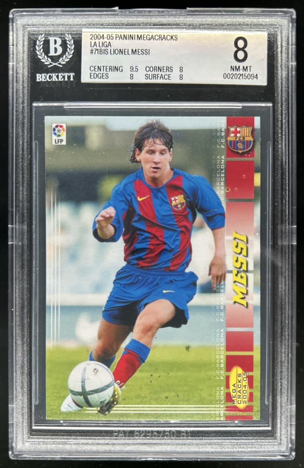 2004-05 Panini Megacracks La Liga Lionel Messi #71BIS BGS 8