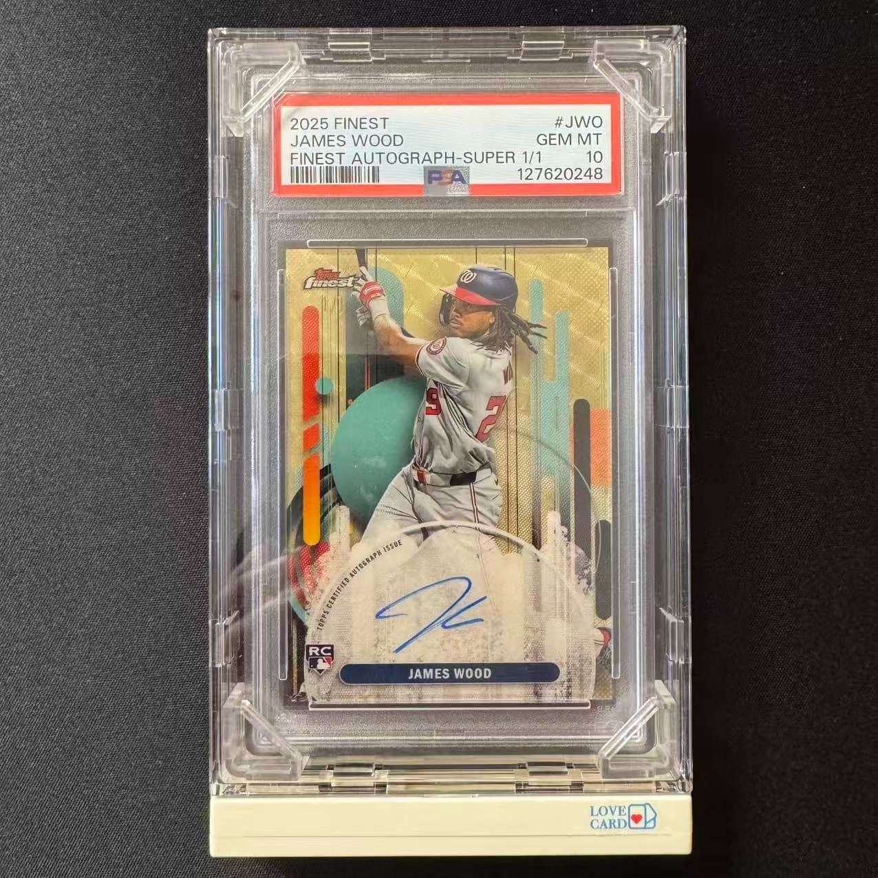 🔌Iu 2025 Topps Finest Auto Superfractor 1/1 Rc James Wood Psa10