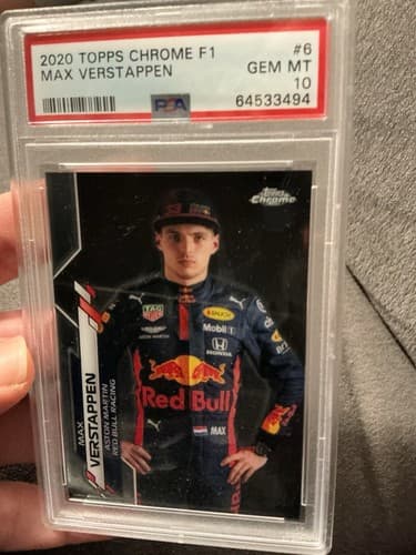 Max Verstappen Rookie PSA 10 GEM MT 2020 Topps Chrome F1  #6