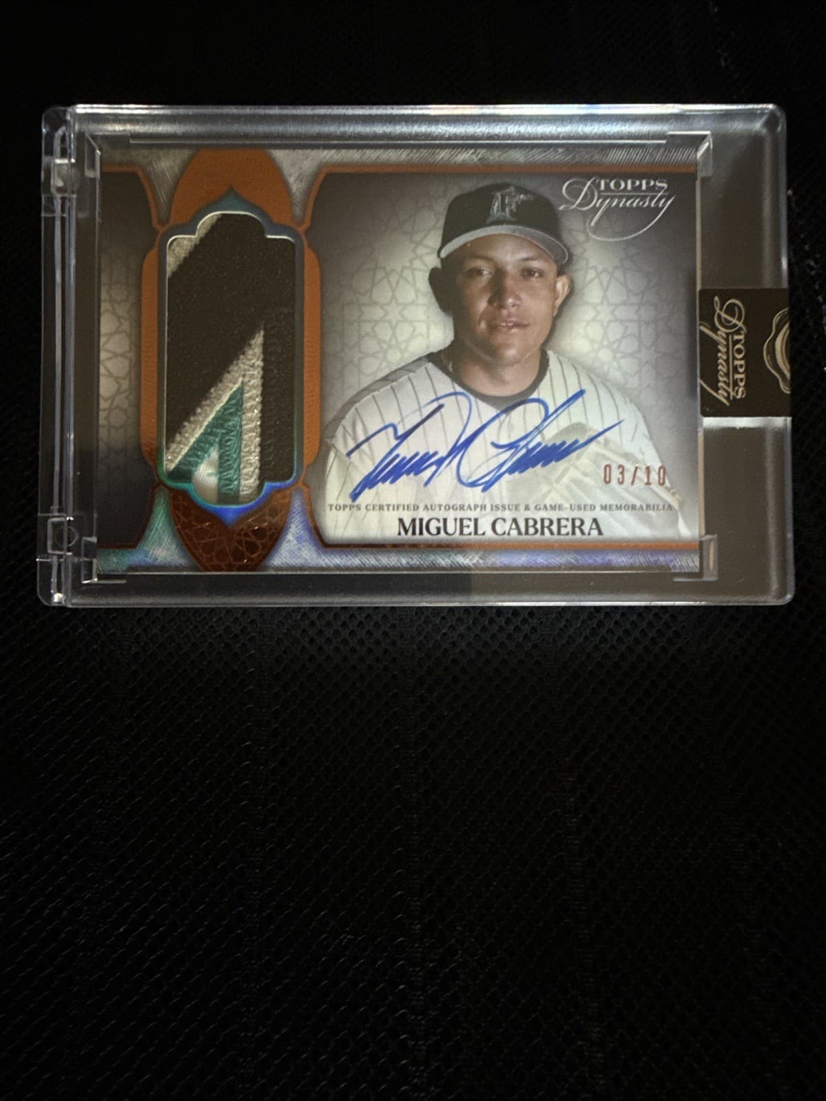 Topps 2025 Dynasty Miguel Cabrera Marlins Dynastic Deed Auto Patch /10 #DAP-MC7
