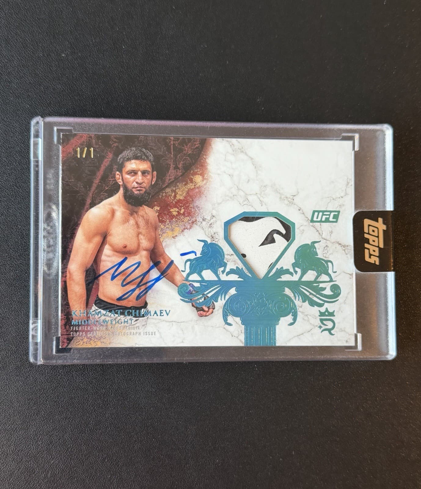2025 Topps Royalty UFC - Khamzat Chimaev 1/1 Platinum Royalty Relic Signatures🔥