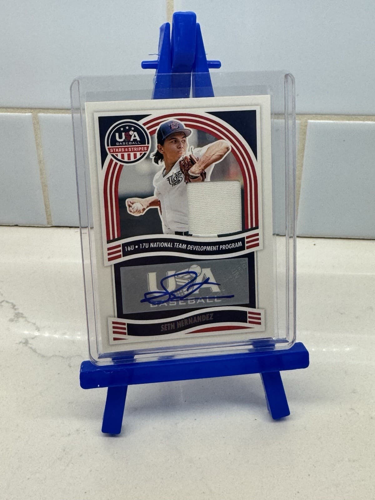 Panini 2024 USA Baseball Stars & Stripes Seth Hernandez NTS-SH Auto Patch MINT