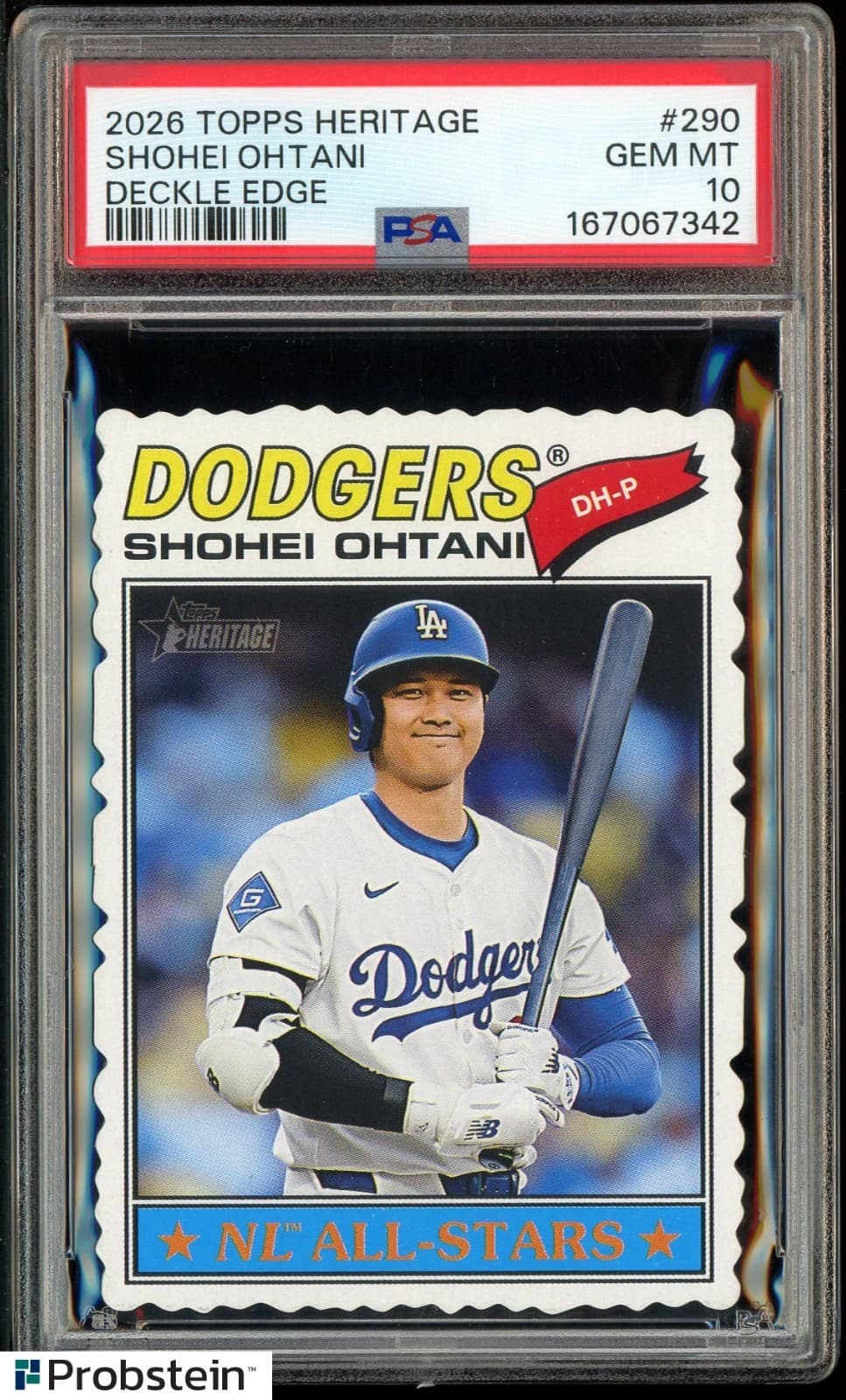 2026 Topps Heritage Deckle Edge #290 Shohei Ohtani Dodgers PSA 10 GEM MINT