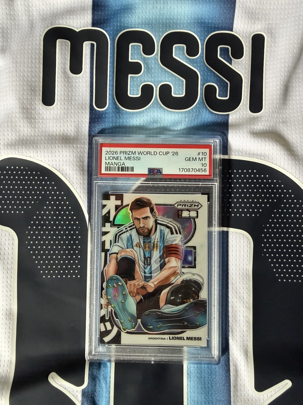 2026 PRIZM FIFA WORLD CUP 2026 MANGA LIONEL MESSI #10 PSA 10 GEM MT! The GOAT!