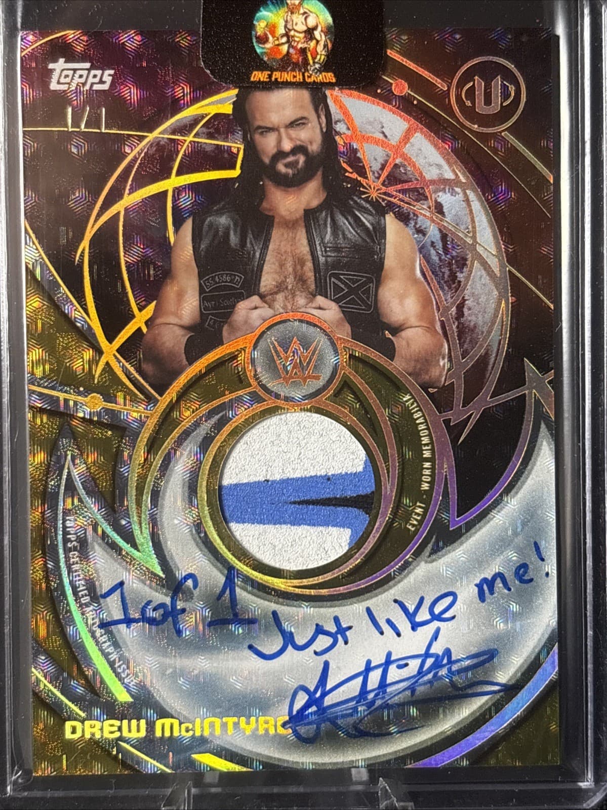 2026 Topps Universe WWE - Drew McIntyre - 1/1 Foilfractor Auto Event Used Relic
