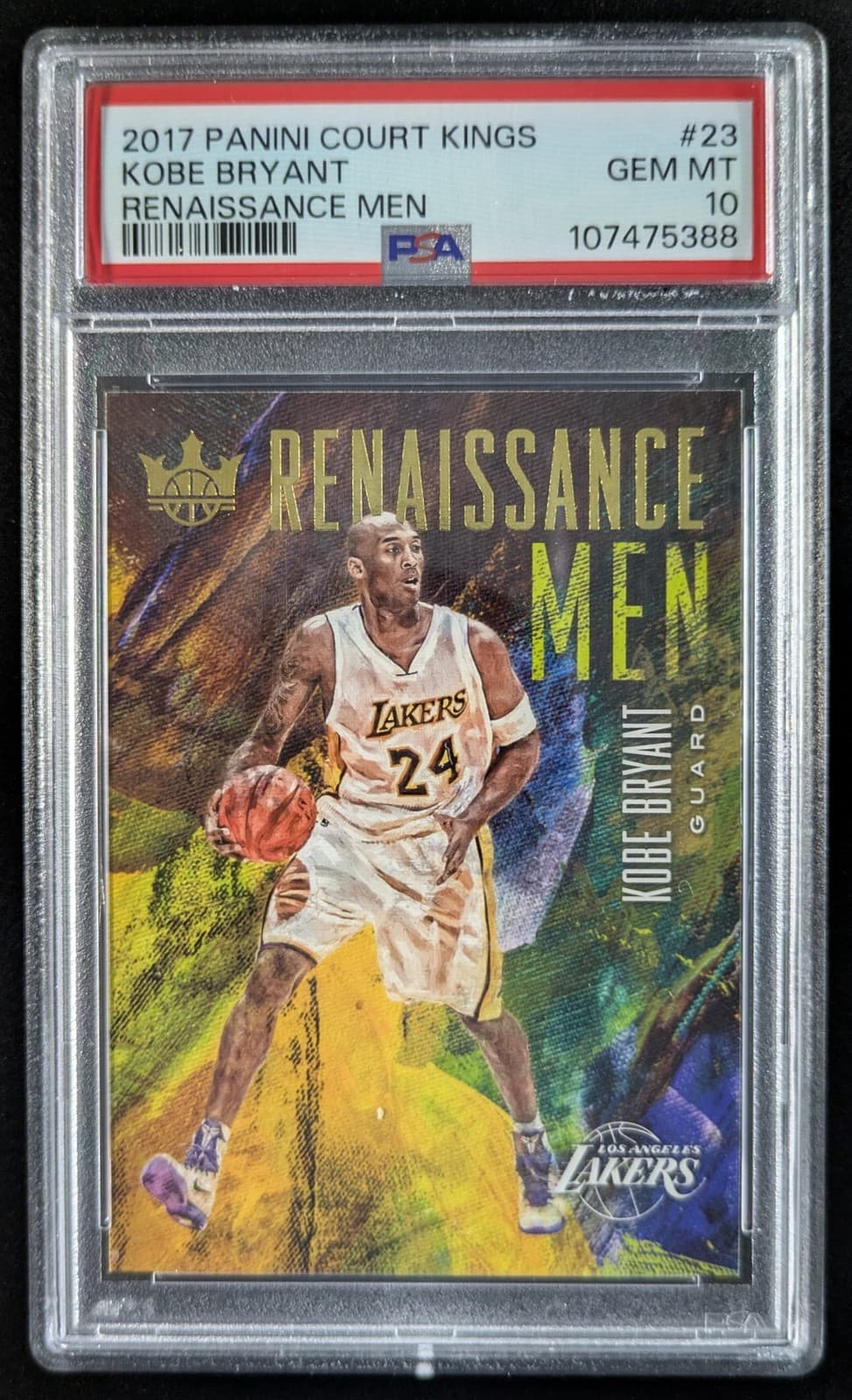2017-18 Panini Court Kings KOBE BRYANT Renaissance Men SSP #23 PSA 10 POP 18