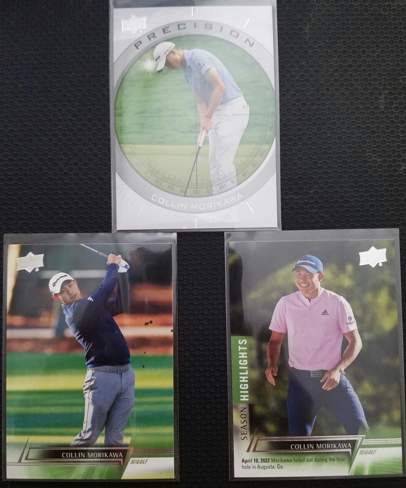 (3) 2024 Upper Deck Precision Collin Morikawa & Season Highlights & UD Golf