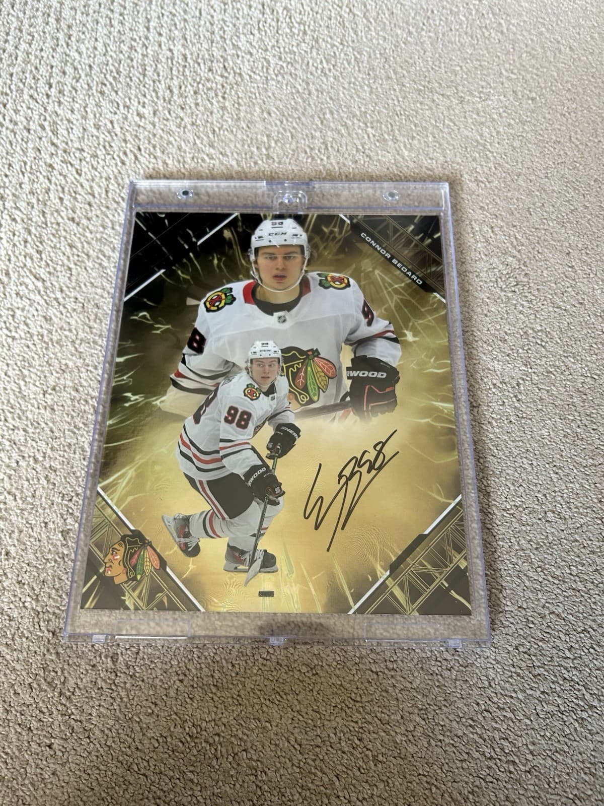 Connor Bedard Fanatics Emanate GOLD /50 Chicago Blackhawks #98