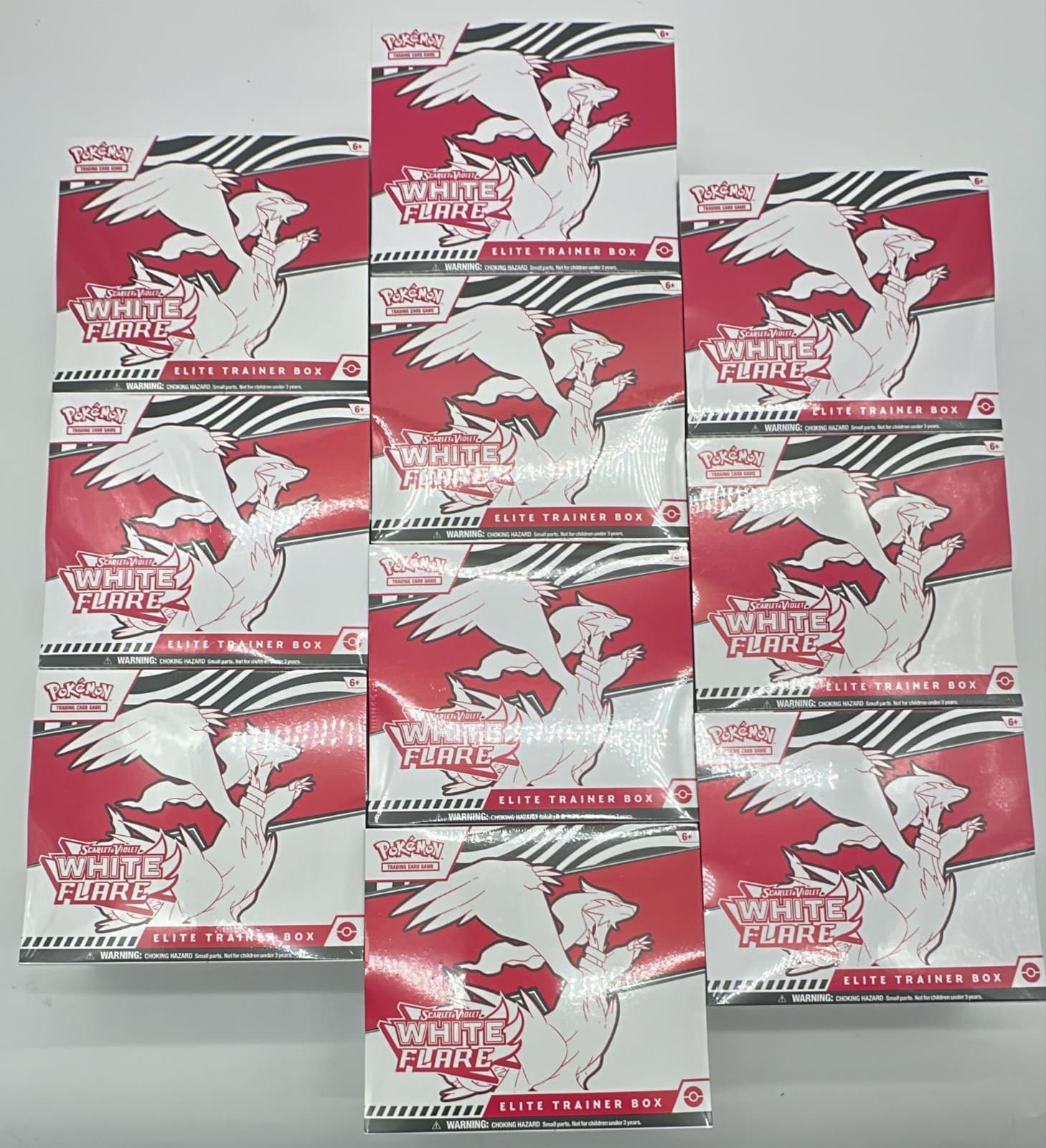 Lot of (10) Pokemon TCG White Flare Elite Trainer Boxes SEALED ETB MINTY