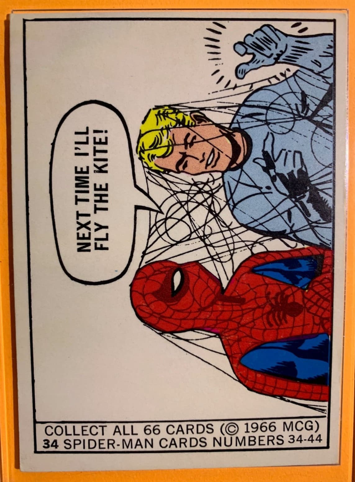 1966 Donruss Marvel Super Heroes  #34 Spider-Man  Rookie! 