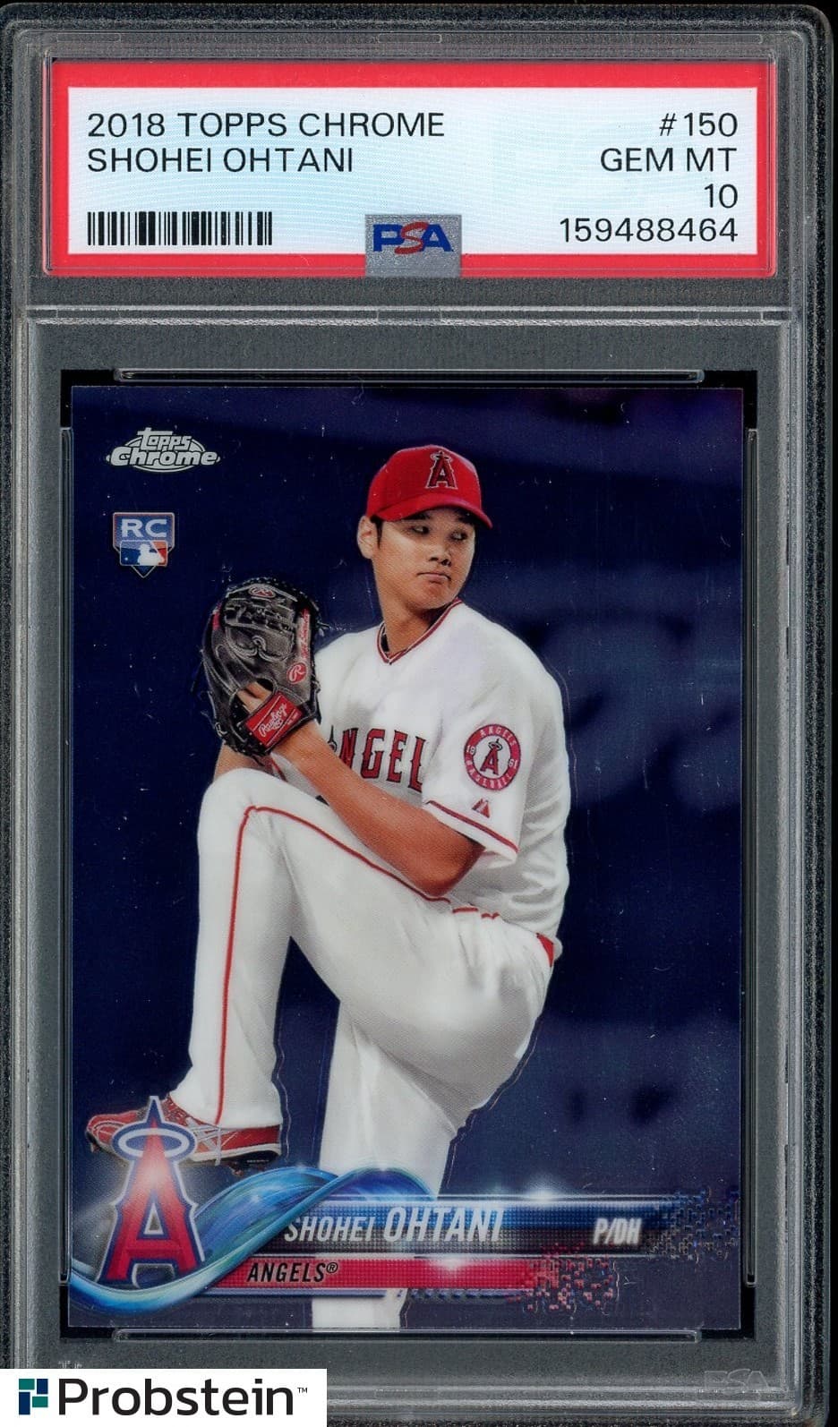 2018 Topps Chrome Shohei Ohtani PSA 10 Gem Mint Rookie RC#150