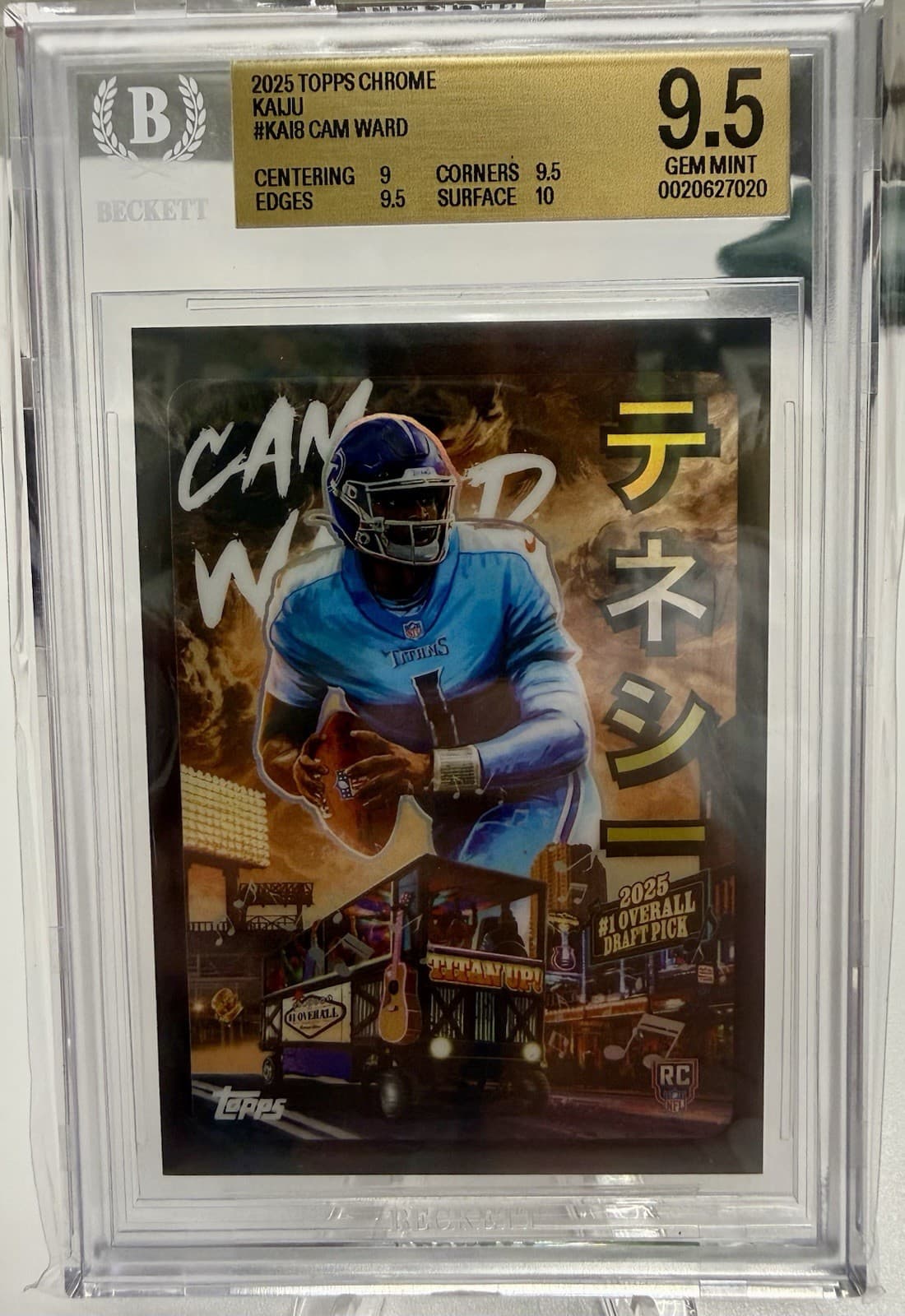 2025 Topps Chrome - Kaiju Cam Ward #KAI-8 (RC) BGS 9.5 🔥