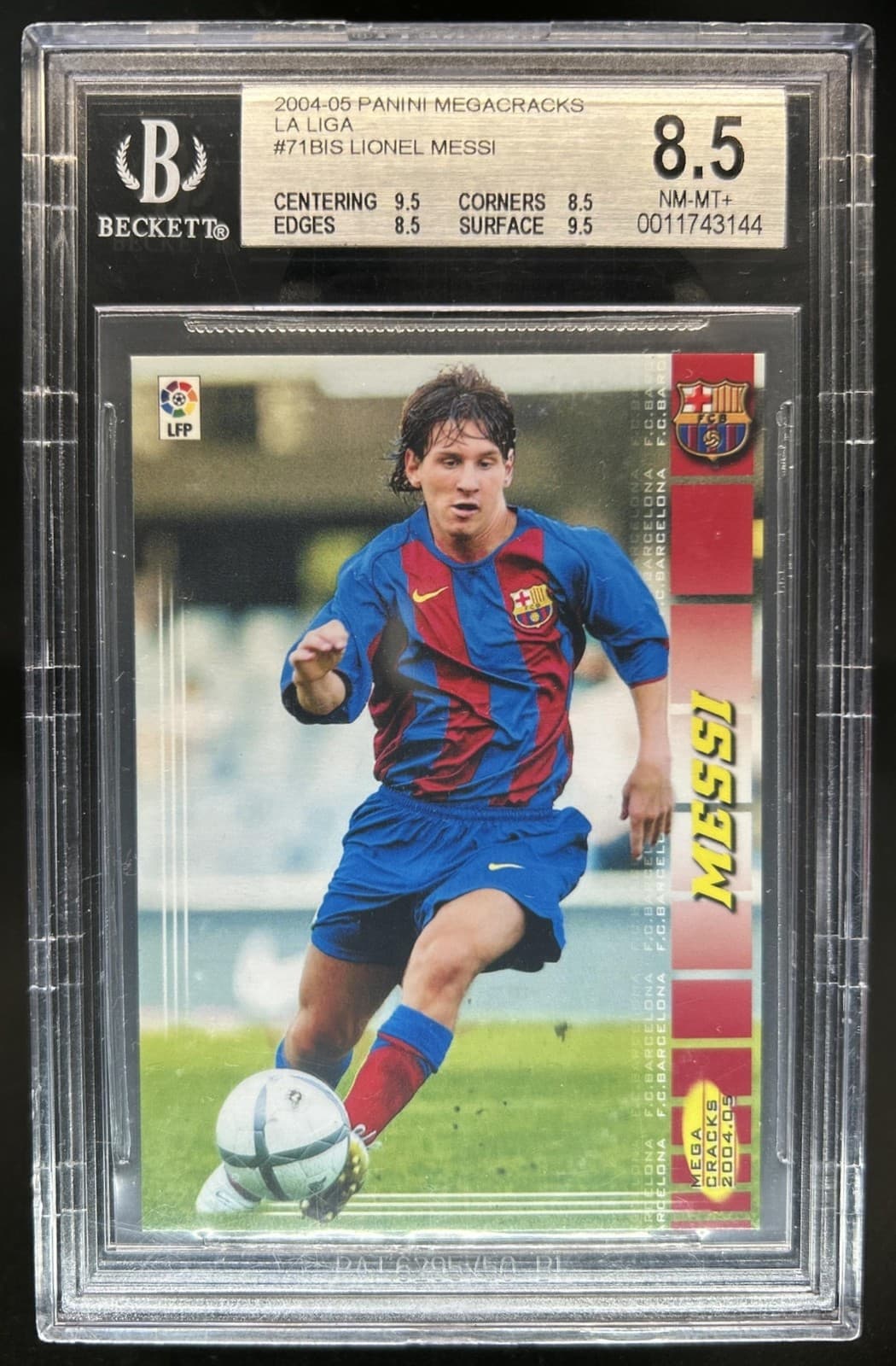 2004-05 Panini Megacracks La Liga Lionel Messi #71BIS BGS 8.5