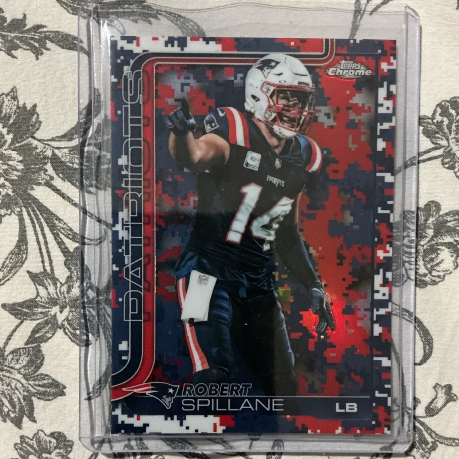 Topps 2025 Chrome Robert Spillane New England Patriots NFL Football Card #181