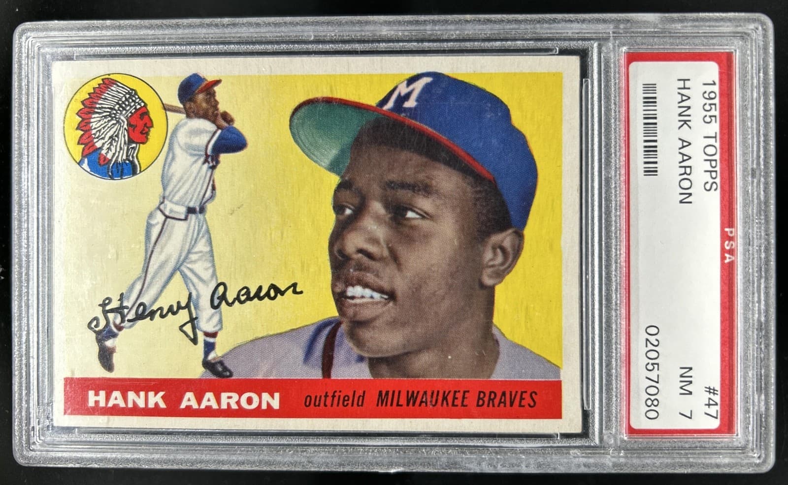 1955 Topps Hank Aaron #47 PSA 7
