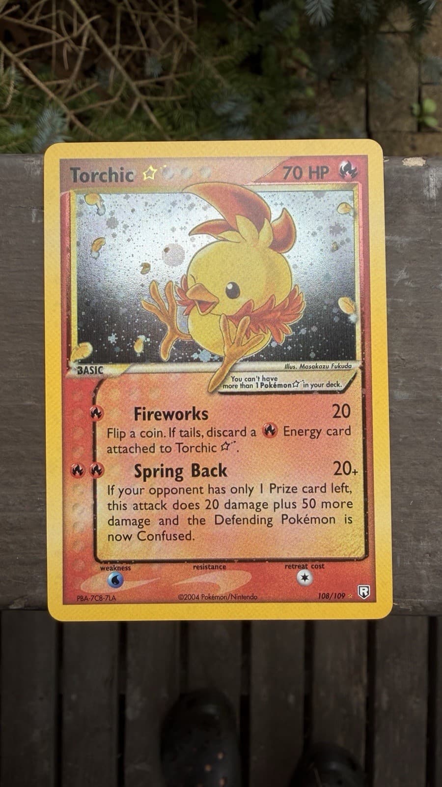 Pokemon TCG Torchic Holo 108/109 Gold Star Super Rare NM 2004 read desc