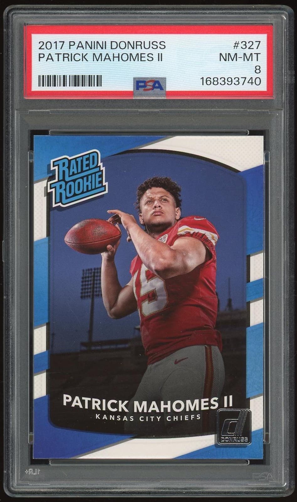 2017 Panini Donruss #327 Patrick Mahomes II RC PSA 8 *3740