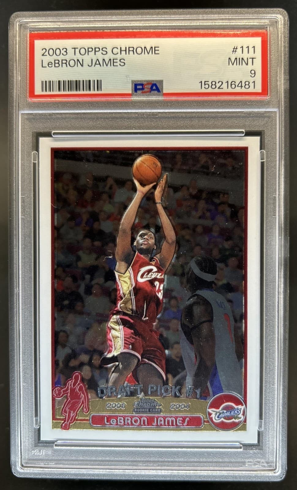 2003-04 Topps Chrome Lebron James RC #111 Cavaliers PSA 9 Rookie