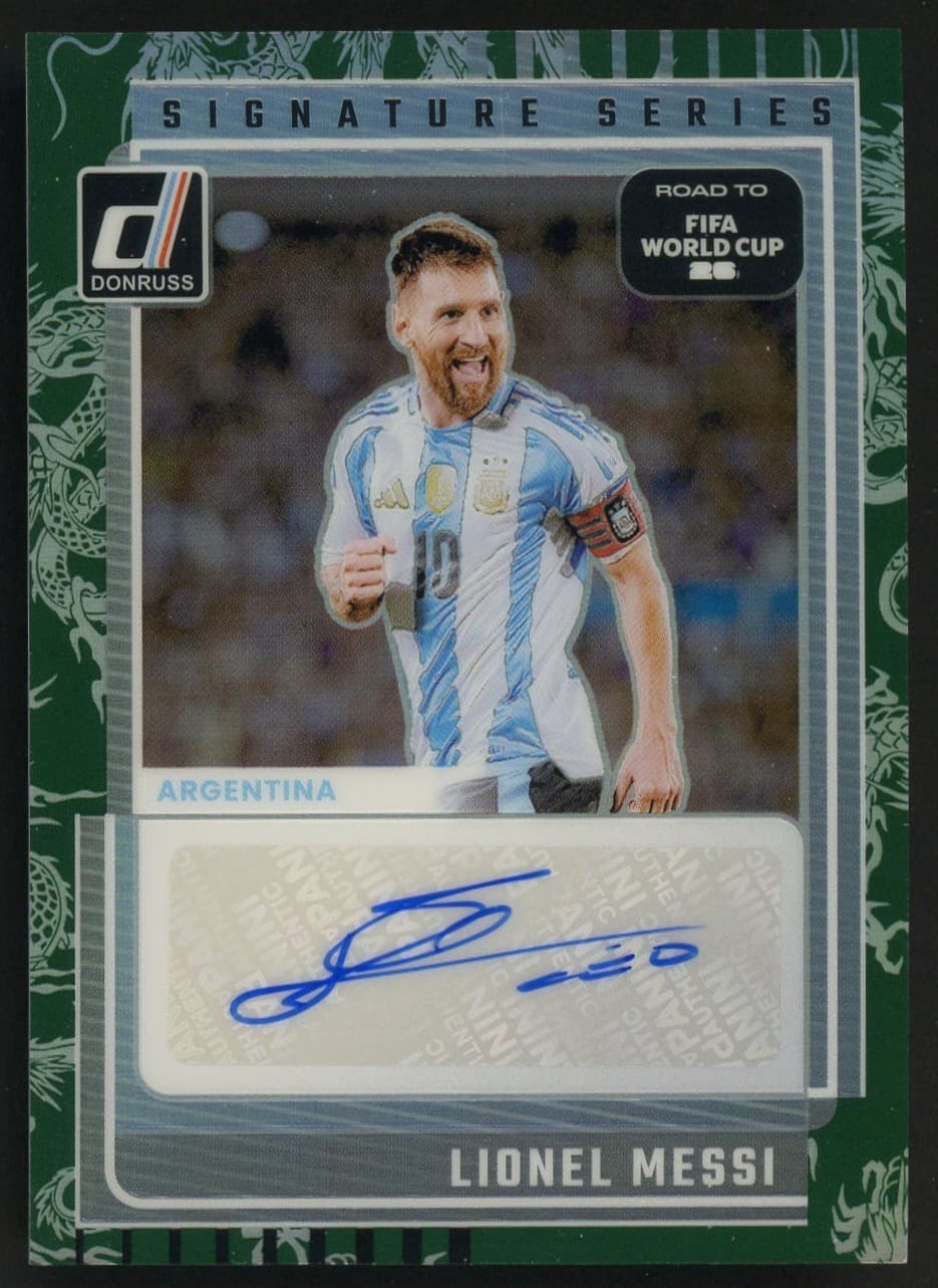 2025-26 Donruss Optic FIFA World Cup Soccer Dragon Lionel Messi AUTO 93/199