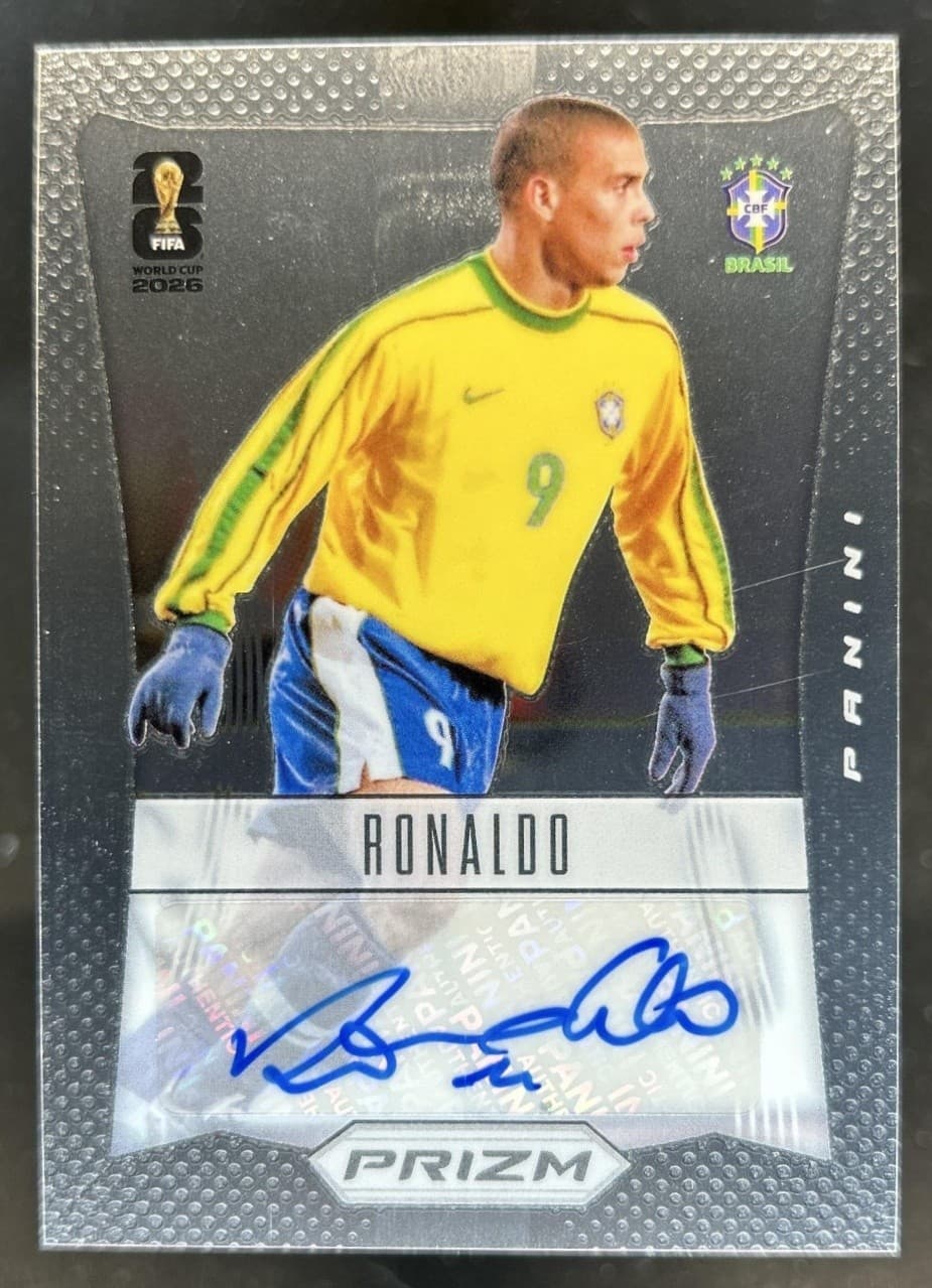 2026 Panini Prizm World Cup Ronaldo 2012 Throwback Signatures Auto #12-R9 Brazil
