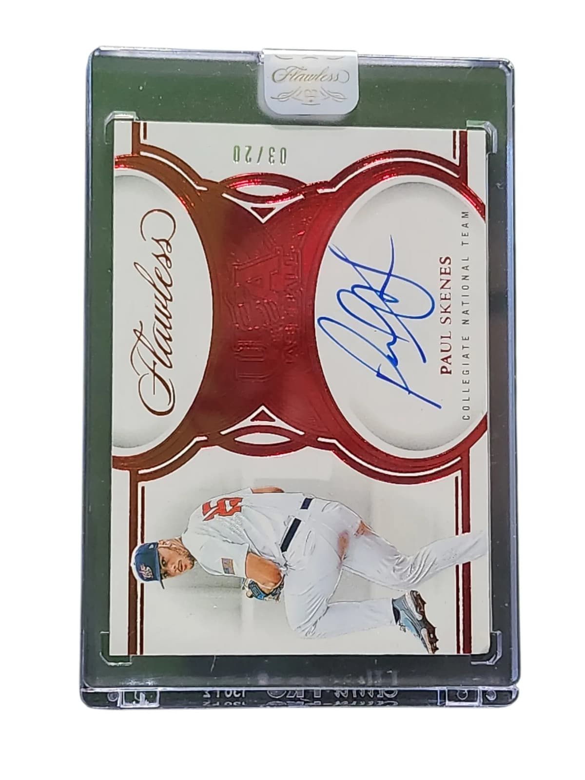 2025 Panini Flawless USA Baseball Paul Skenes #US-PS Gold 07/80