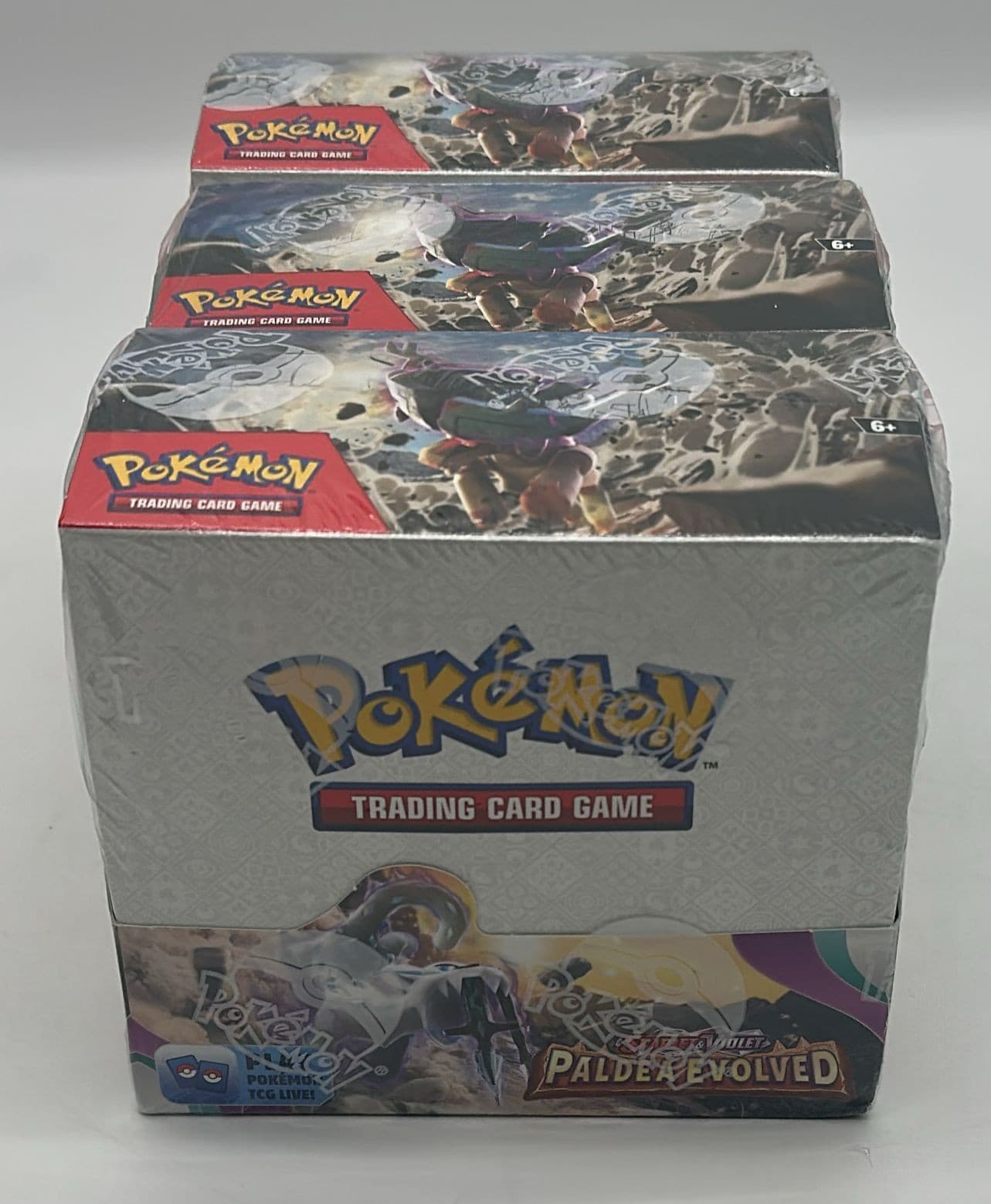 Lot of (3) Pokemon TCG Paldea Evolved Booster Boxes SEALED NEW