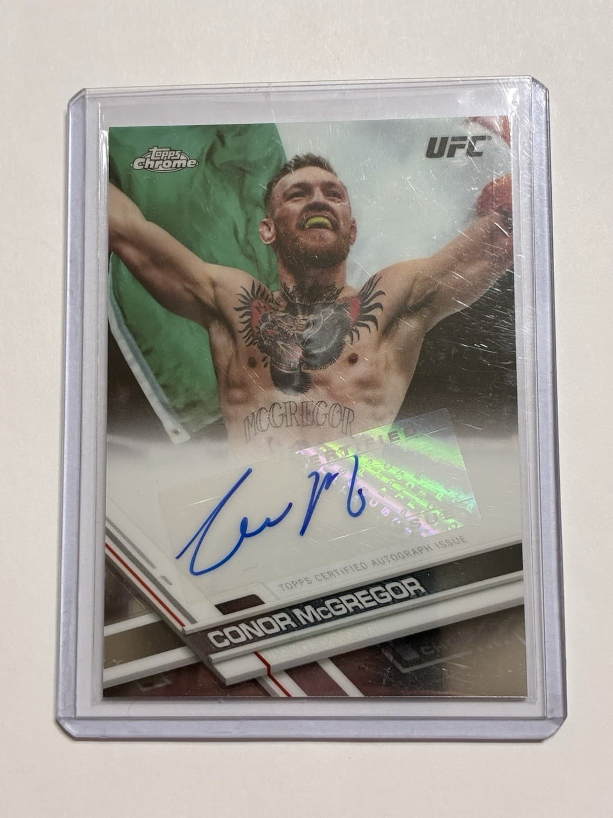 2017 Topps UFC Chrome Conor McGregor Auto Fighter Autograph Card #FA-CM