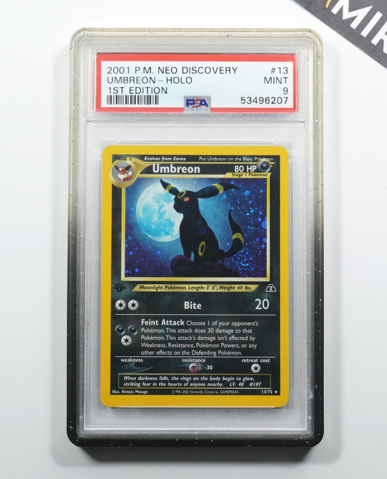 Pokemon PSA 9 Umbreon #13 Holo 1St Edition Neo Discovery 2001 English