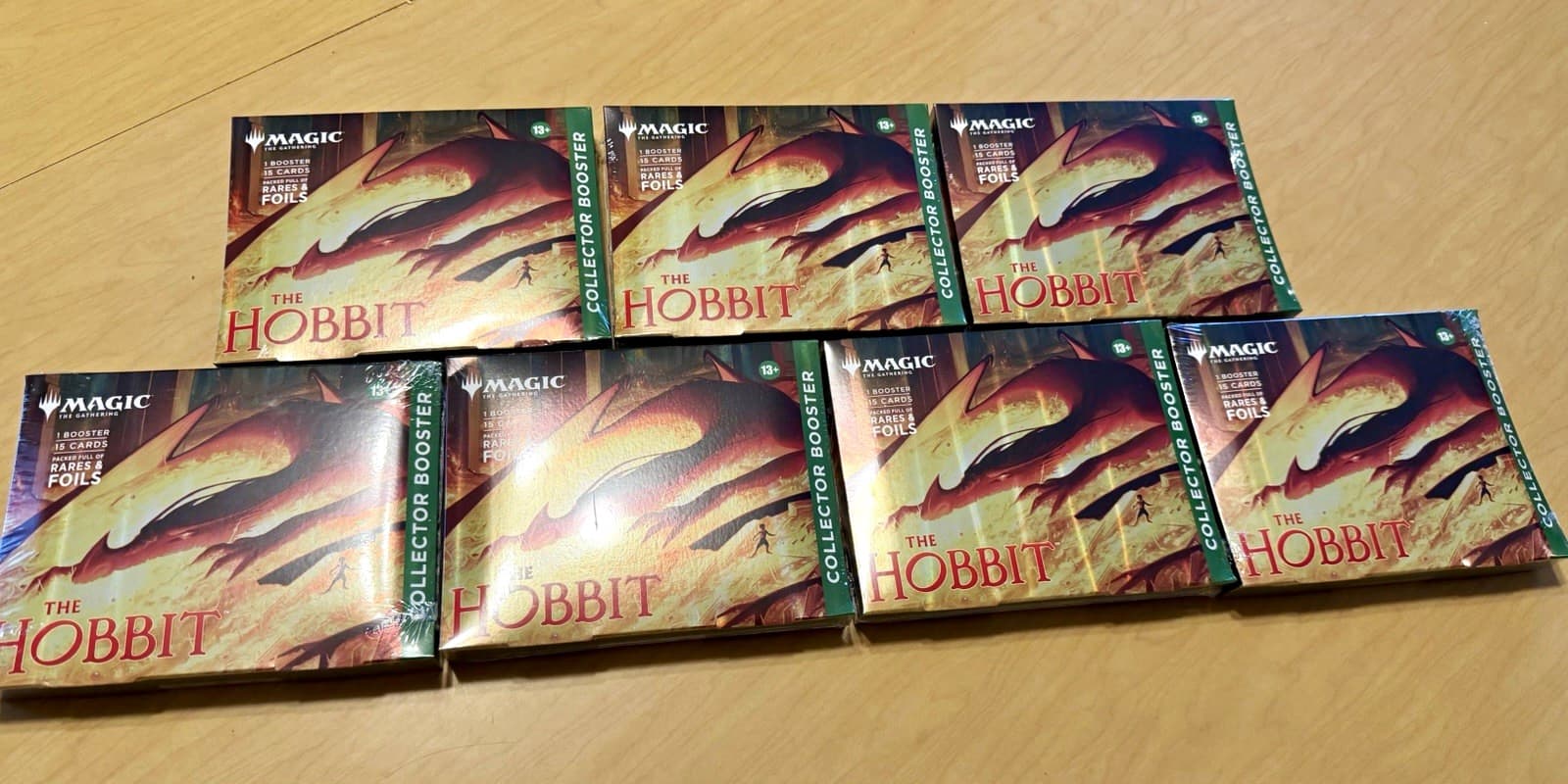 Magic: The Gathering The Hobbit Collector Booster Pack Lot 7 booster packs