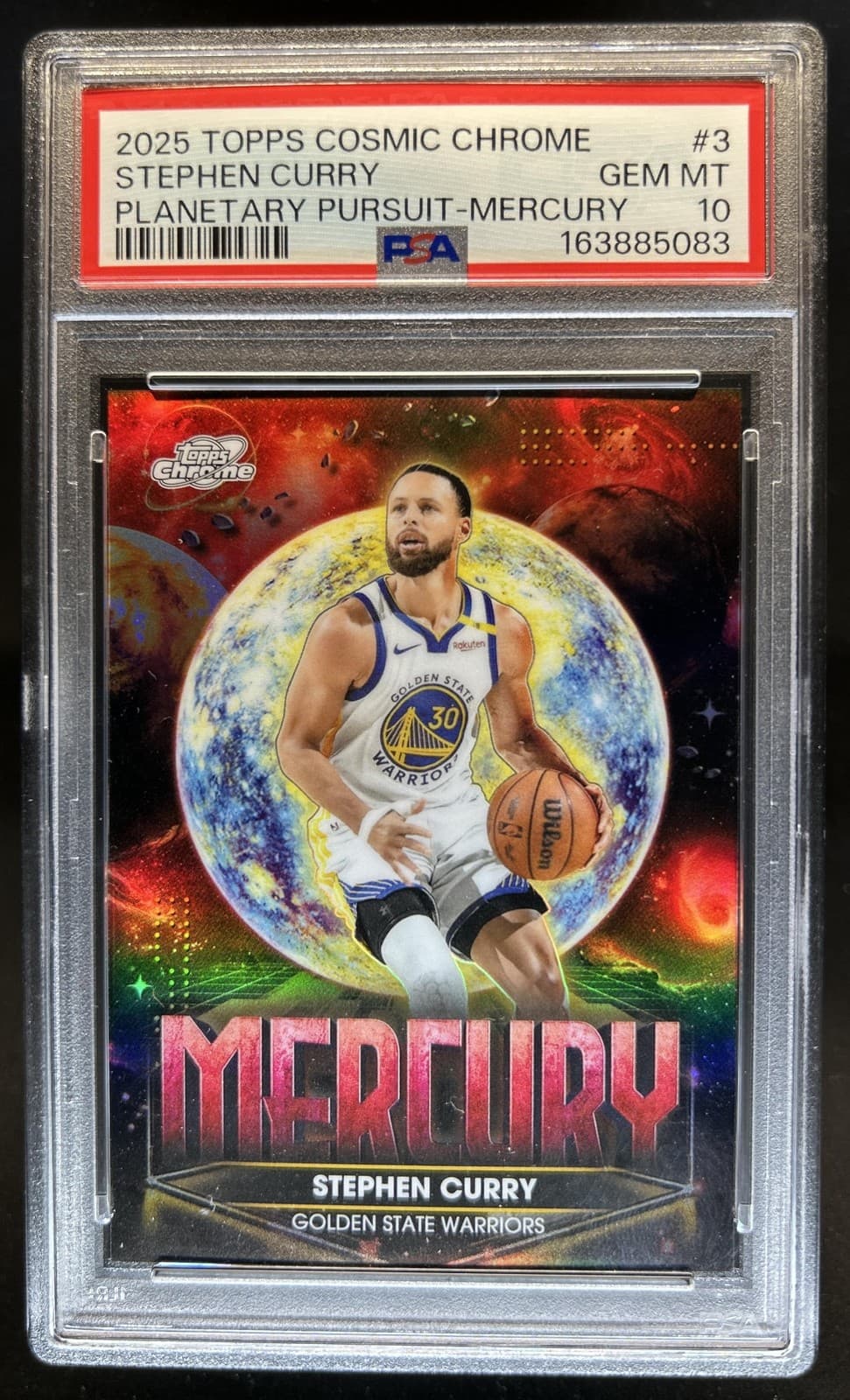 2025-26 Topps Cosmic Chrome Stephen Curry Planetary Pursuit Mercury #PPM3 PSA 10