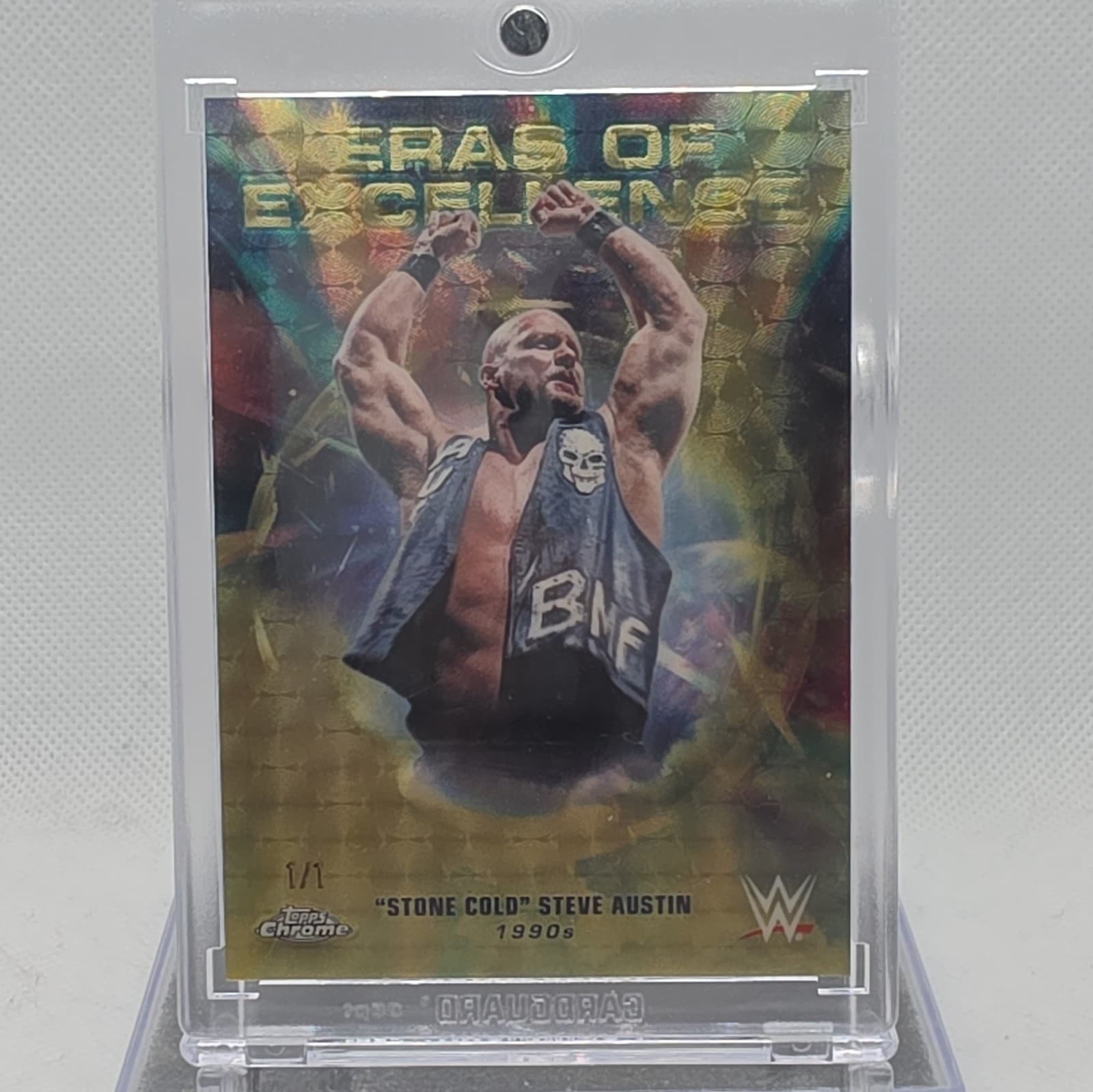 2026 Topps Chrome WWE Eras Of Excellence Stone Cold Steve Austin Superfractor