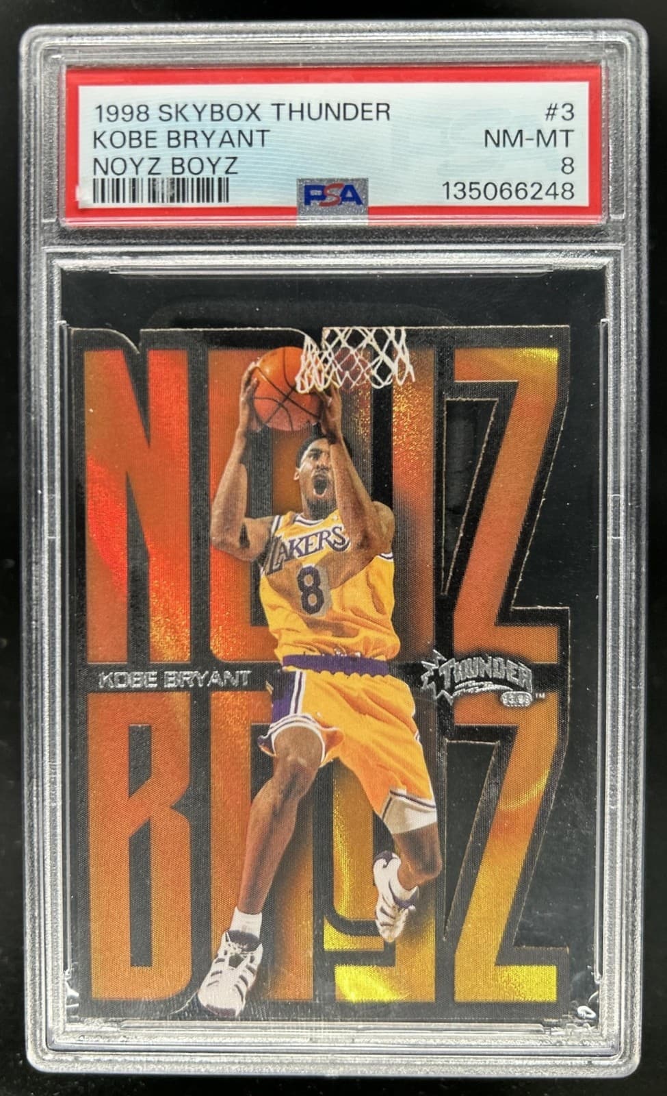 1998-99 Skybox x Thunder Kobe Bryant Noyz Boyz #3NB Lakers PSA 8