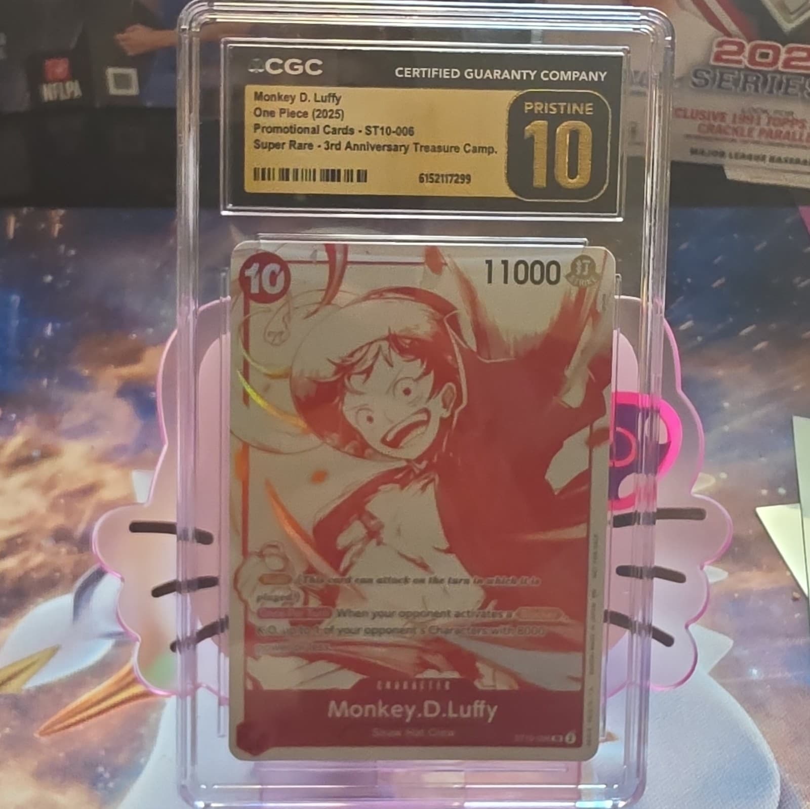 Bandai One Piece Card Game Monkey D. Luffy ST10-006 CGC 10 Promo Foil SR