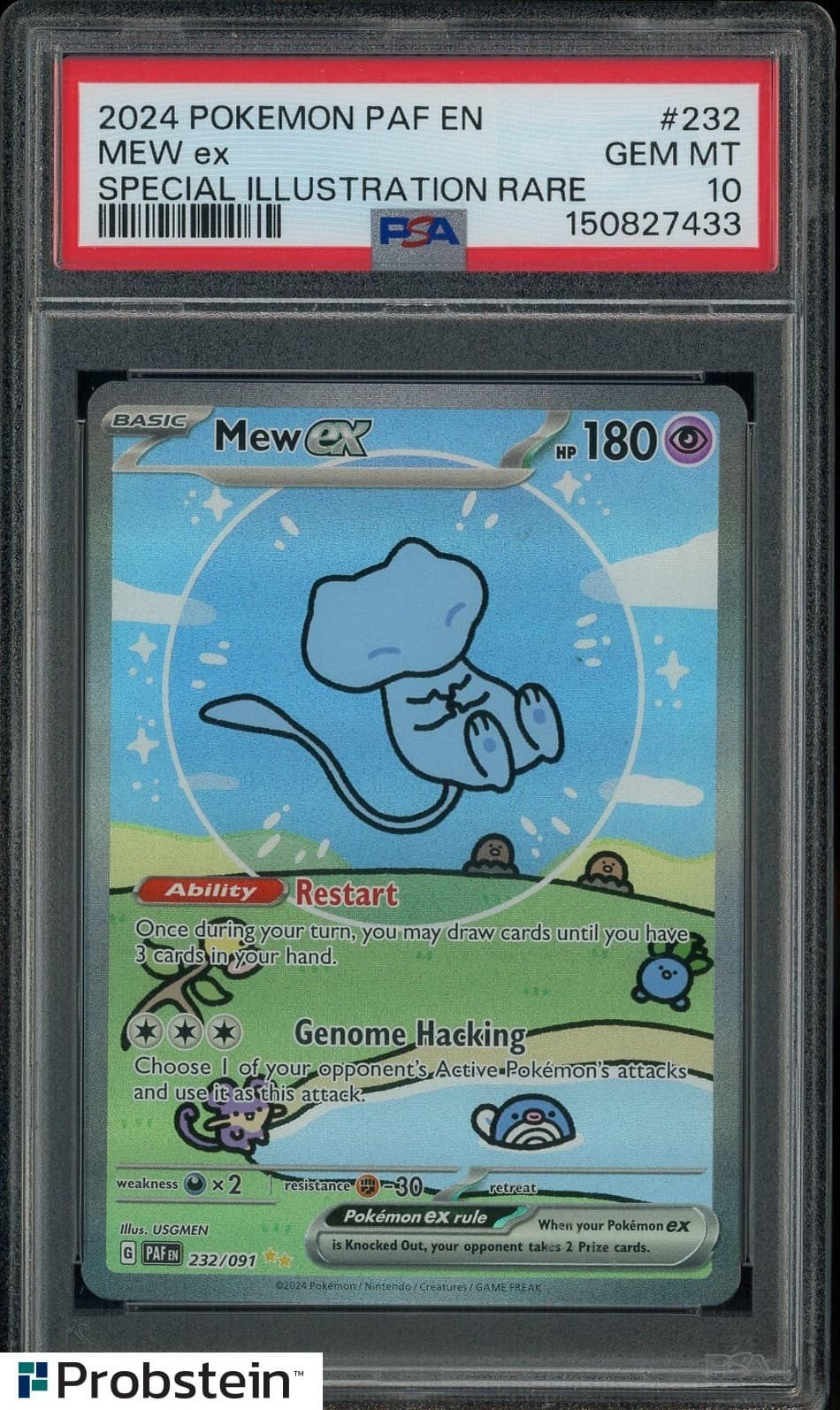 2024 Pokemon PAF EN Special Illustration Rare #232 Mew ex PSA 10 GEM MINT