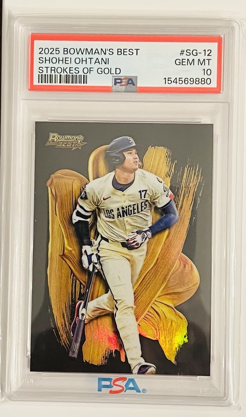 2025 Bowman’s Best Shohei Ohtani Strokes Of Gold PSA 10 GEM CASE HIT🔥