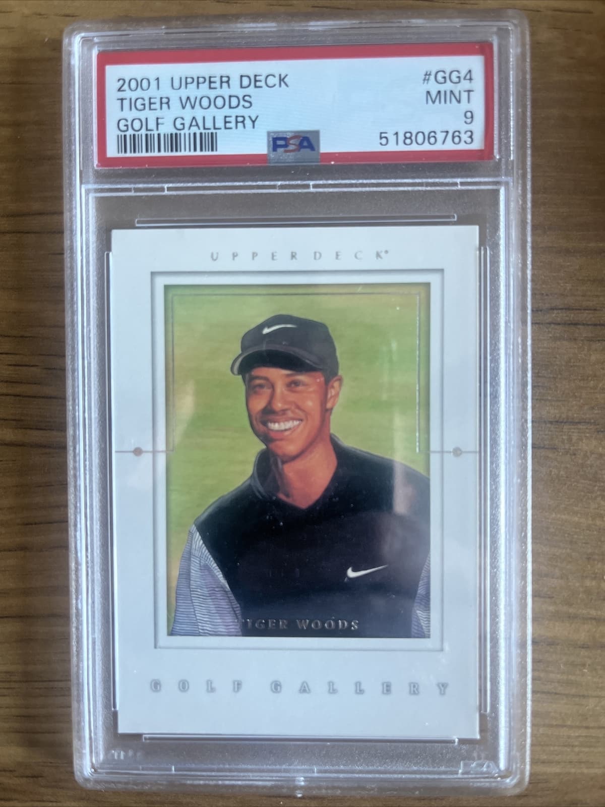 2001 Upper Deck - Golf Gallery #GG4 Tiger Woods (RC) - PSA 9