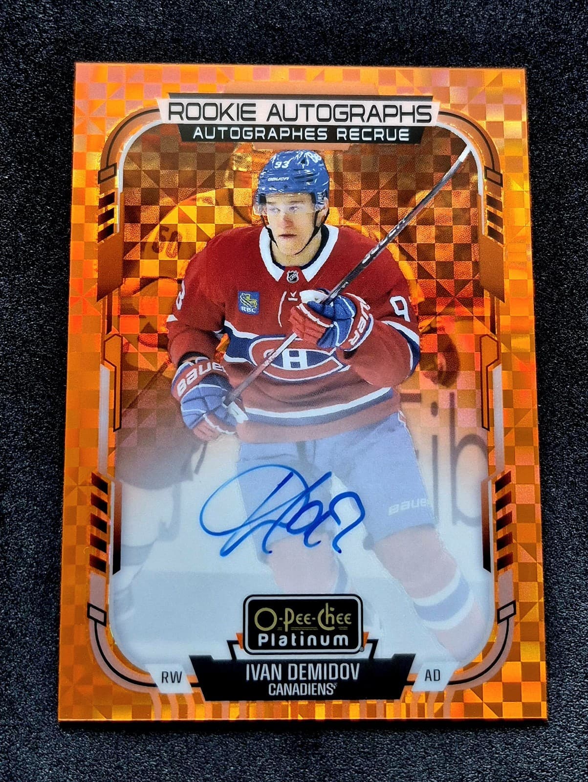 2025-26 O-pee-chee Platinum Ivan Demidov Orange Checkers Rookie Autographs...