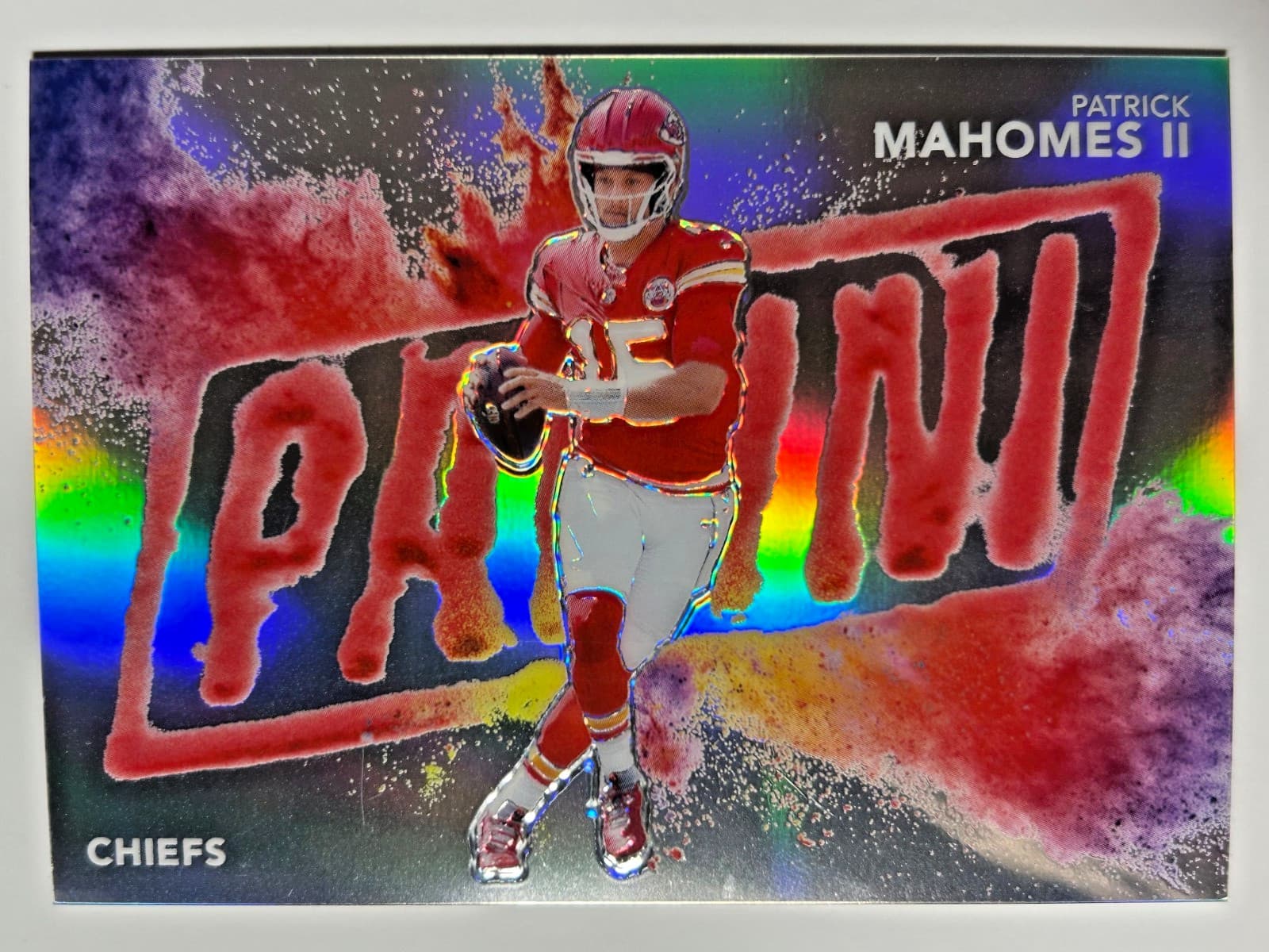 2025 Panini Vip Pack Gold Pack Prizm Color Blast Ssp #13/25 Patrick Mahomes Ii