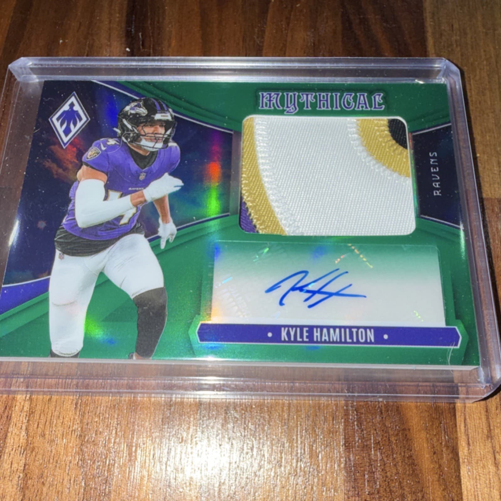 2025 Panini Phoenix Kyle Hamilton Green /25 #MMA-KHN Football Autograph