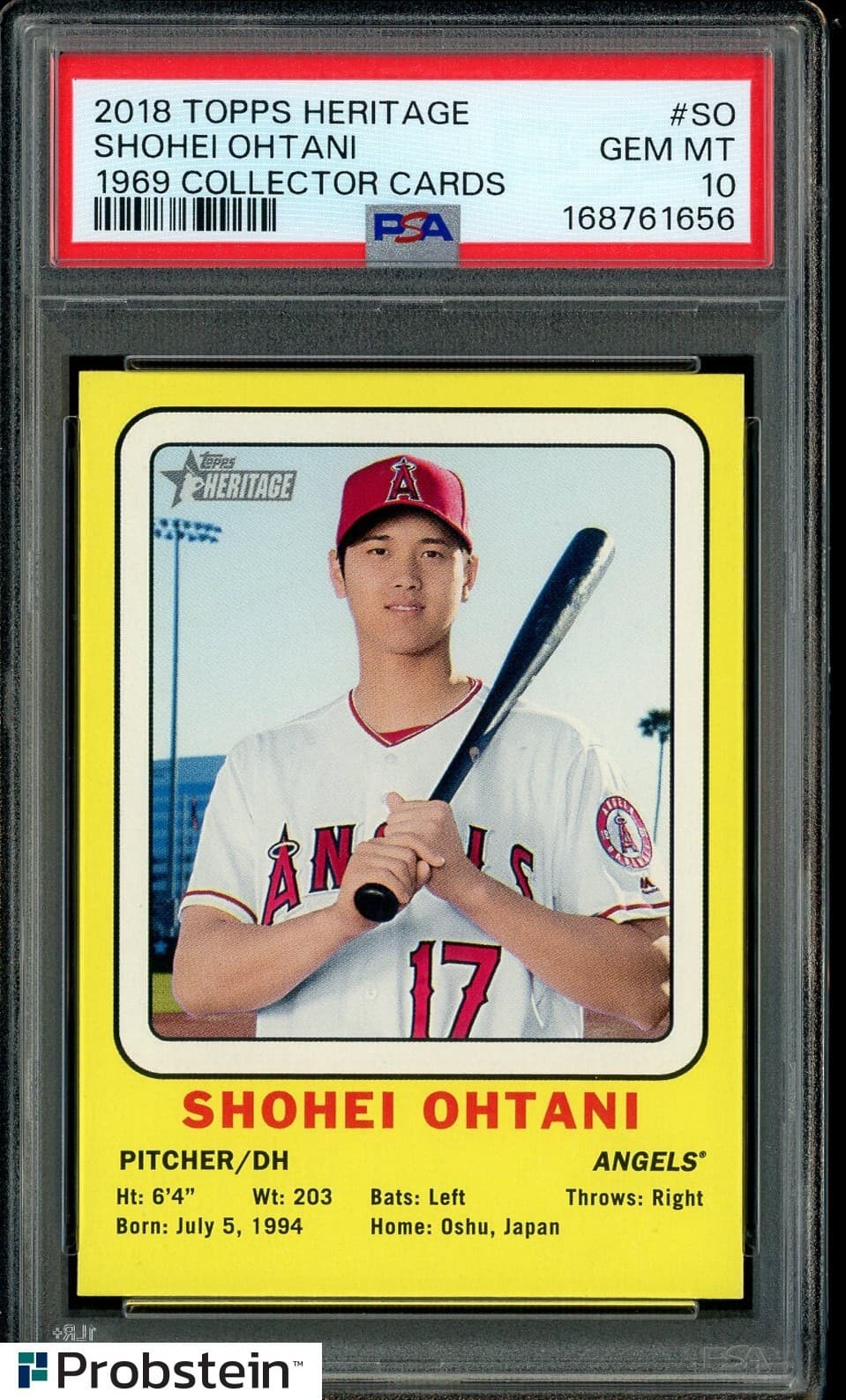 2018 Topps Heritage 1969 Collector Cards Shohei Ohtani RC Rookie PSA 10 GEM MINT