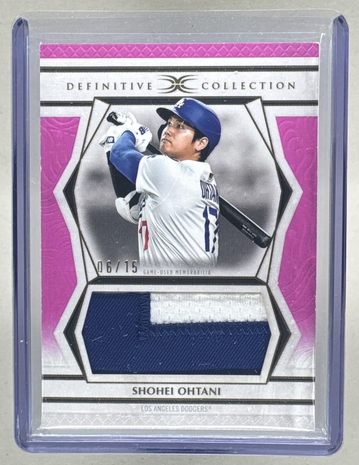 Shohei Ohtani 2025 Topps Definitive #DJRC-SO Pink Jumbo GU Patch 6/15