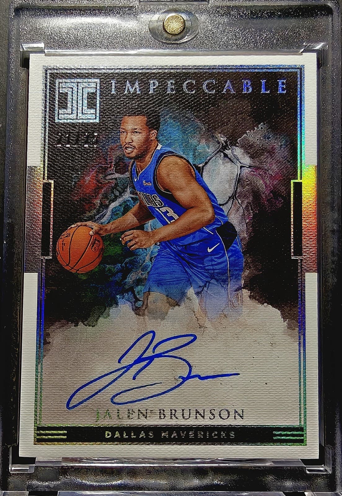 JALEN BRUNSON 2018-19 PANINI IMPECCABLE SILVER AUTO #21/25 MINT👍🤠👆CHAMPS🏀🏆