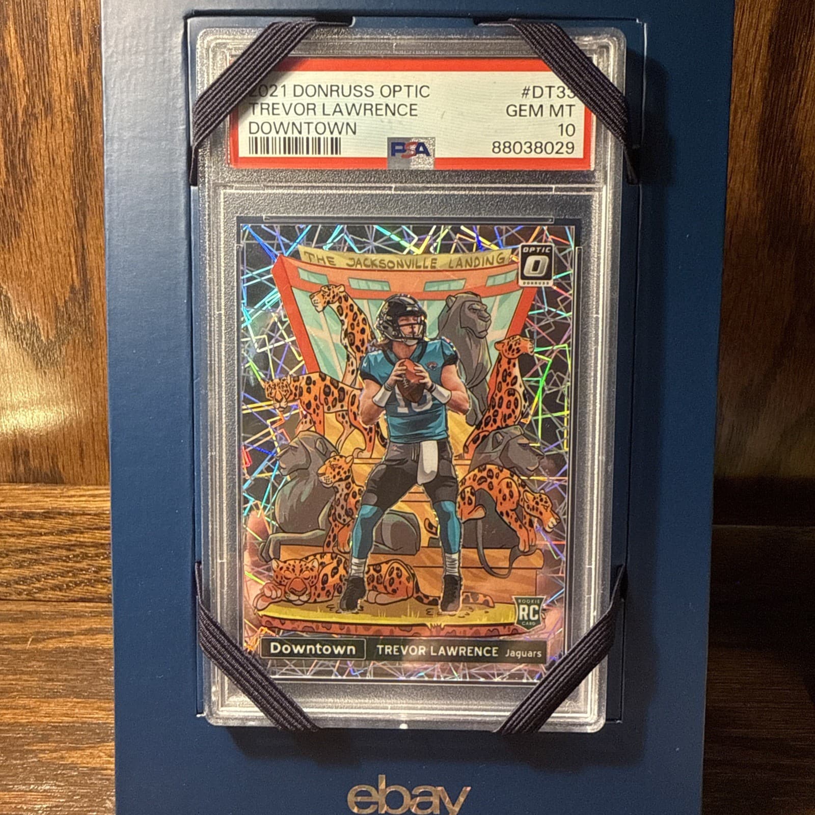 2021 PANINI DONRUSS OPTIC DOWNTOWN #DT33 TREVOR LAWRENCE ROOKIE RC PSA 10