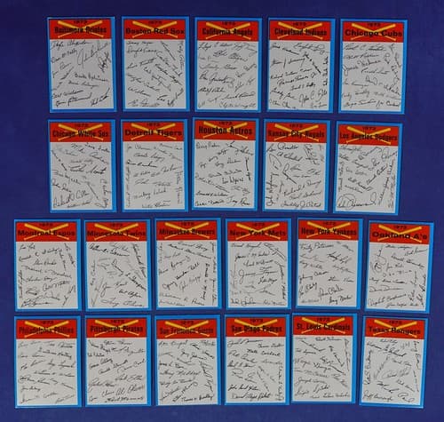 1973 TOPPS BASEBALL TEAM CHECKLIST NEAR COMPLETE SET 22/24 NM UNMARKED *372468