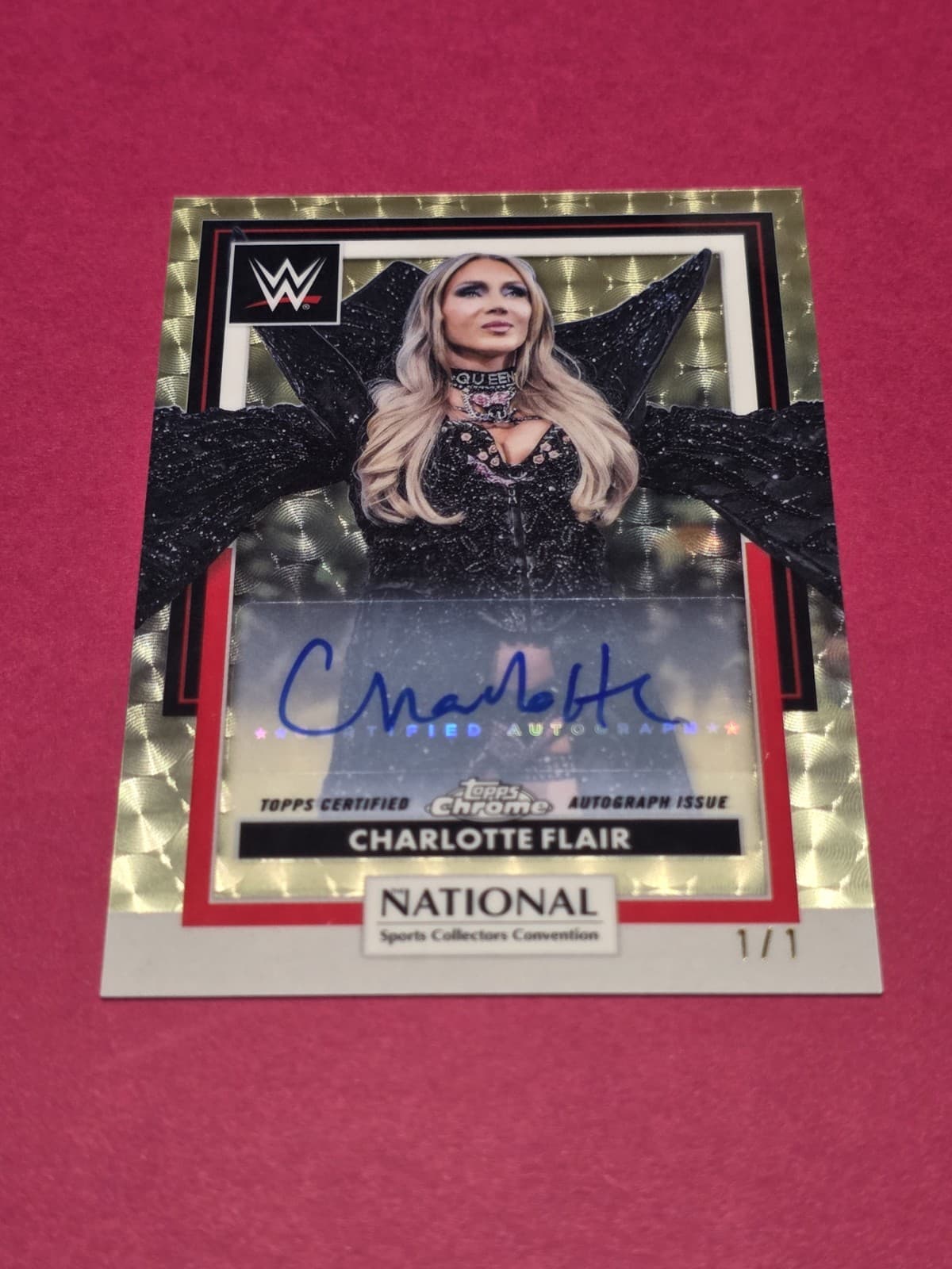 2026 Topps Chrome WWE NSCC National Charlotte Flair Auto SuperFractor #d 1/1