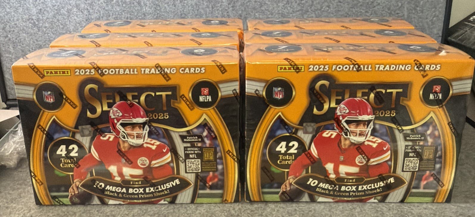 2025 PANINI SELECT NFL FACTORY SEALED HOBBY DIRECT MEGA BOXES 6 BOX LOT!