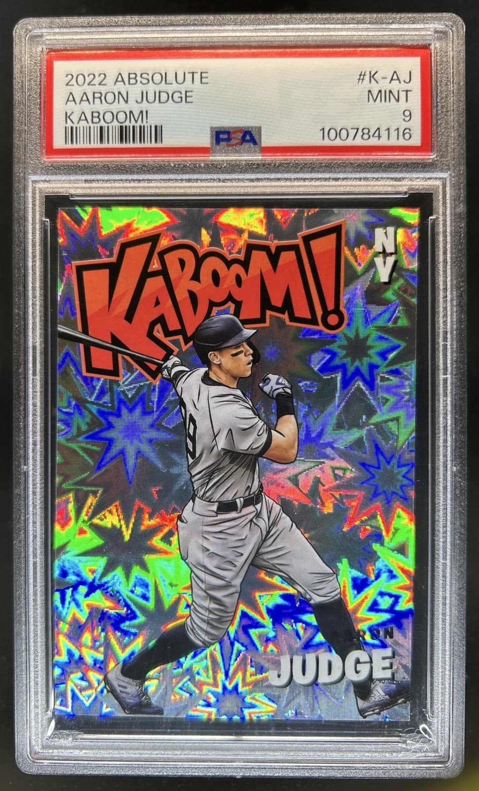 2022 Panini Absolute Aaron Judge Kaboom #K-AJ Yankees PSA 9
